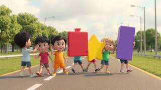 Shapes Parade | Shapes Song for Kids #kidsmusic #singandlearn #preschool #kindergarten #colorsong