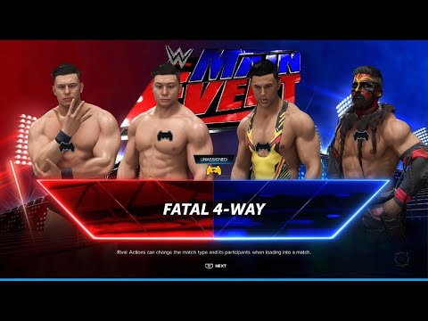 WWE 2K24 AWA Main event: Paul vs frazer vs Daniel vs Mark C