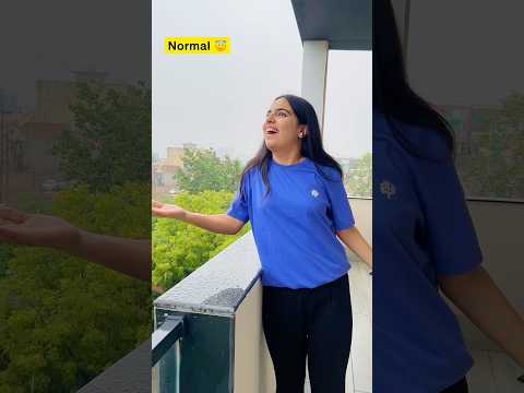 Normal vs Legend : while checking if its raining 😂 #priyalkukreja #shorts