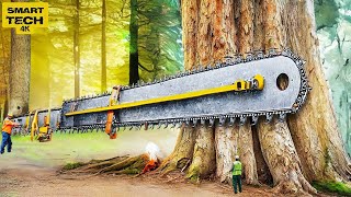 TOP 10 Extreme Dangerous Fastest Big Chainsaw Cutting Tree Machines #1 - Heavy Machinery