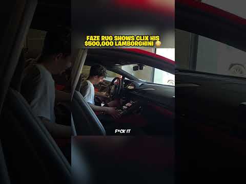 FaZe Rug SHOWS Clix his $500,000 Lamborghini 🏎️😳