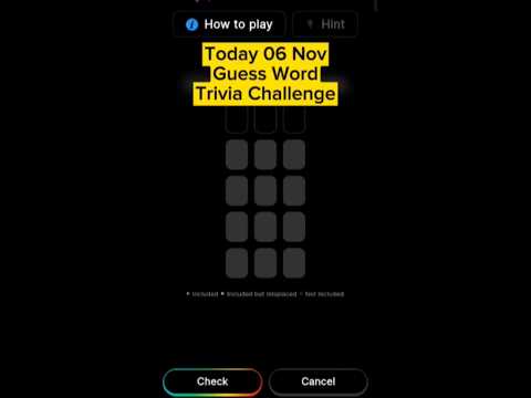 Today 06 Nov Blove DApp Guess Word Trivia Challenge