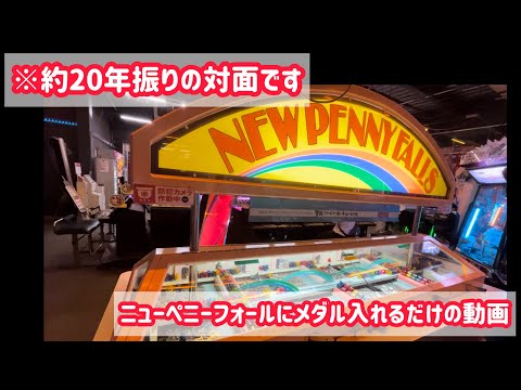 【巻メダル落とし】約20年前振りにニューペニーフォールというプッシャー機にメダル入れてみた【NEW PENNY FALLS メダルゲーム】