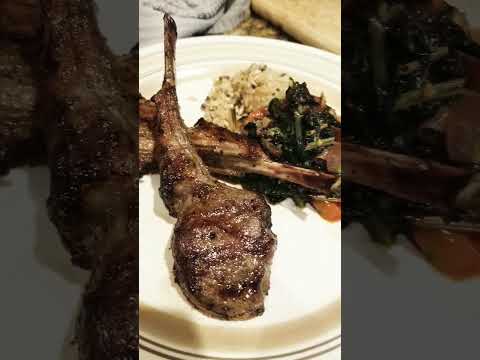 grilled lamb chops for dinner #lamb #foodie #shorts