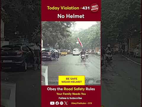 Today Violation 431 - Secure Your Ride with Helmet #otr #obeytherules #chennaitrafficpolice