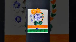 DIY Republic Day Card Making 😍 #republicday #shorts #diy