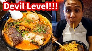 THE SPICIEST RAMEN in Tokyo at Karashibi Kikanbo - DEVIL LEVEL Japanese Food!