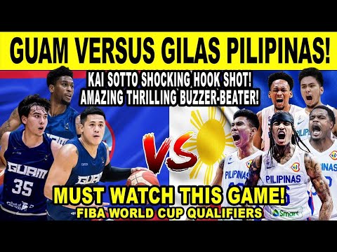 GILAS PILIPINAS vs GUAM - Lupit ng Pinas! Kai Sotto Shocking Hook Shot Buzzer Beater! FIBA 2k