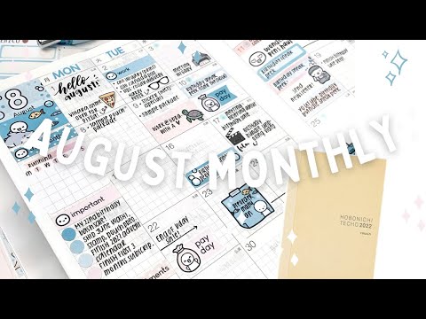 Real Time Plan With Me: August Hobonichi Cousin Monthly Spread