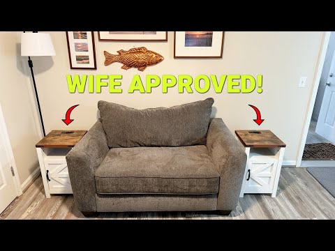 🌟 The ONEINMIL Farmhouse Side Tables with Charging Stations! ~ Wife Approved!