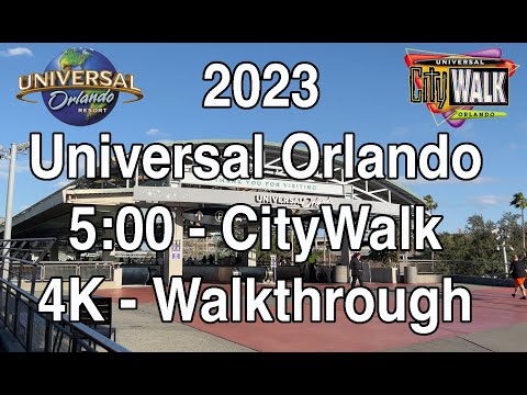 4K Universal Orlando - CityWalk 5:00 Walkthrough