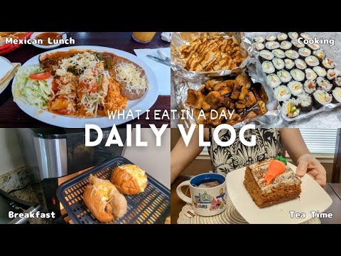 Daily vlog - What I eat in a Day - Home cooking - Lunch with friend ♡