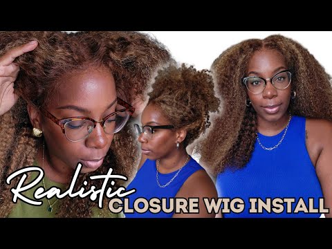 LOW COST Realistic Wig Install Easy HOW TO Achieve Full Frontal Look with CLOSURE Wig Tutorial