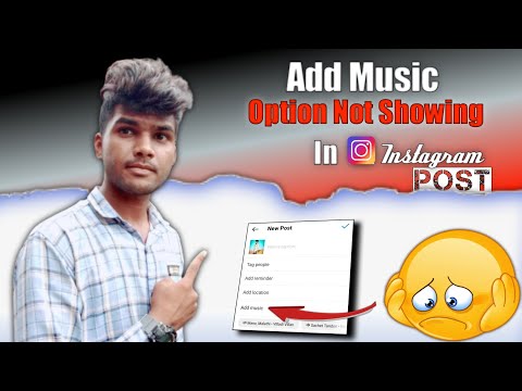 Add Music Option Not Showing In Instagram Post | Add Music Problem In Instagram Post