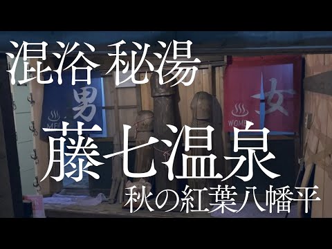 八幡平紅葉と秘湯の混浴露天風呂【藤七温泉】アスピーテラインの紅葉と日帰り温泉