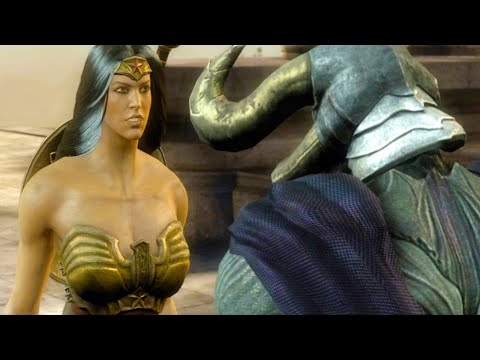 Wonder Woman Vs Ares Fight Scene 4K Ultra HD - Injustice: Gods Among Us