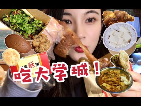 大学生的美妙夜晚～烤猪蹄 板栗酥 枣豆糕 臭豆腐 爆浆蛋糕 螺蛳粉 肉夹馍 厝内小眷村