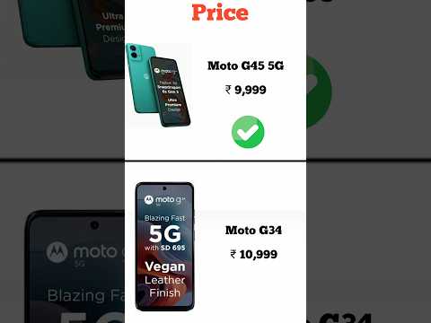 Moto G45 5G vs Moto G34 | Konsa phone lena chahiye | Full comperijon in short