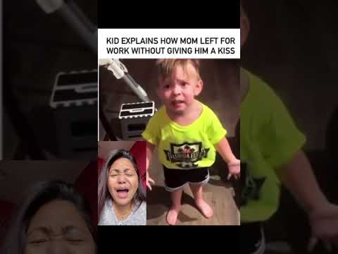 How this kid explains when mom left without giving a kiss I #kidsvideo #kidsshortvideos #shortsviral