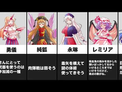 【東方】剣や槍などの近接武器使用ありで肉弾戦最強キャラって誰だろう