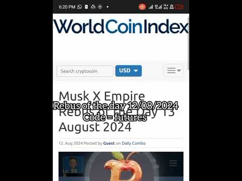 Musk empire riddle, rebus codes,  investment for 12 august 2024. available here