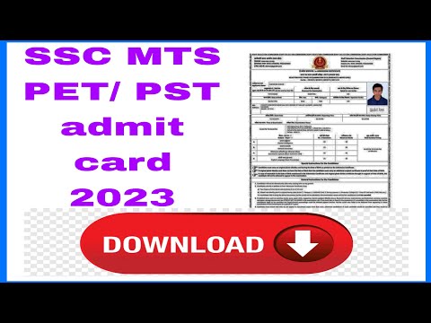 SSC MTS HAVALDAR PET/PST ADMIT CARD 2023 l How download PET/PST admit card 2023 ll