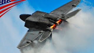 F-22 Raptor Stealth Fighter Amazing Aerobatics Demo Flight