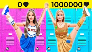 金持ちVS貧乏ドールのチャレンジ 💝 バービーが生き返る！子育てハック 😱 by 123 GO! TRENDS