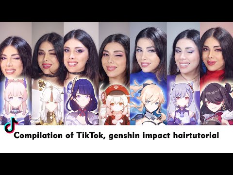 compilation of Tiktok genshin impact hairtutorial- #genshinimpact #tiktok #tiktokviral