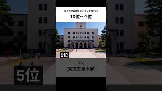 国立大学偏差値ランキングTOP10 #shorts #大学受験