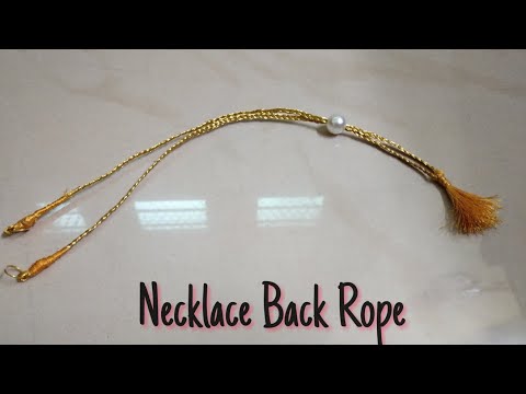 DIY necklace back rope for silk thread