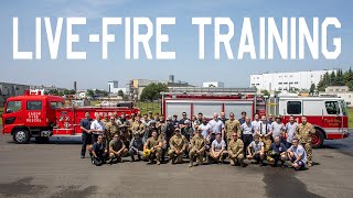 Yokota firefighters conduct bilateral training with JASDF