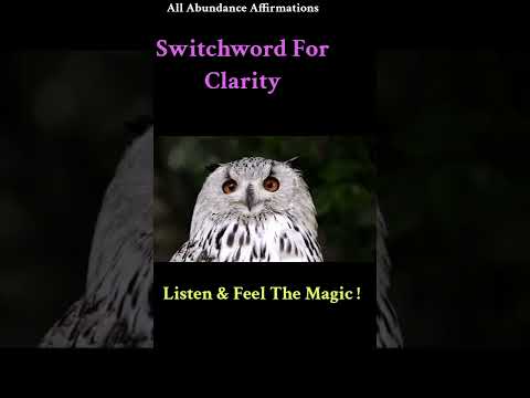 Switchwords For Clarity ! Magic Has No Logic ! #shorts  #shortvideo #viral #clarity #secret  ***