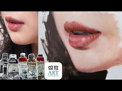 Oil painting practice lips