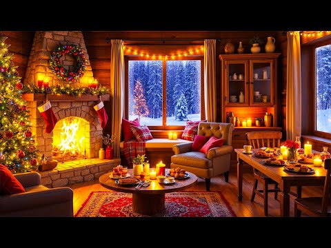 24/7 Cozy Christmas Fireplace Instrumental 🔥Relaxing Christmas Music Fireplace 🎅 Christmas Ambience