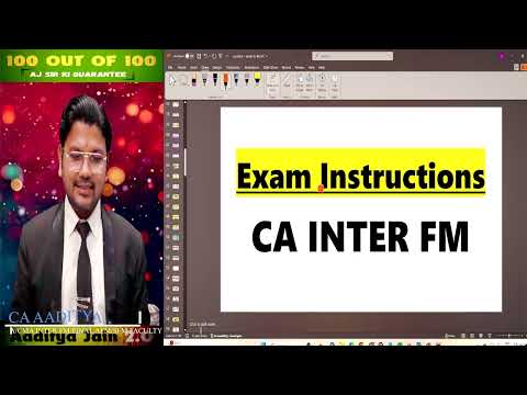 Essential Exam Instructions For Every CA Inter FM Student Needs to Know for Success !