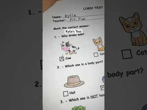 Grading Kylie’s test… #asmr #school #test #teacher