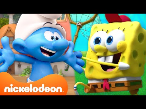 60 Minutes of OUTDOOR FUN w/ Kamp Koral & The Smurfs 🌳 | Nicktoons