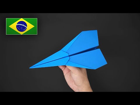 Como fazer um Avião de Papel Fácil que voa longe - Modelo 3