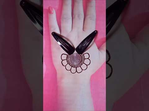 Easy hair clip mehndi design trick #mehndi #youtubeshorts #shorts #viralvideo