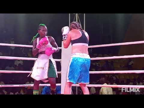 SALIMA Tibesigwa Outclass Sweden Born Sandra Attermo,Unanimously Win Their Featherweight Contest.