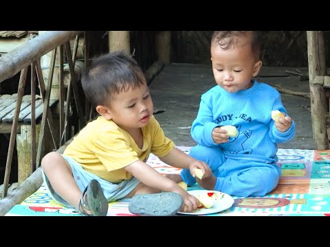 How to make sticky rice with gac fruit - Dau and Dung had a great time cycling-cooking - gardening.