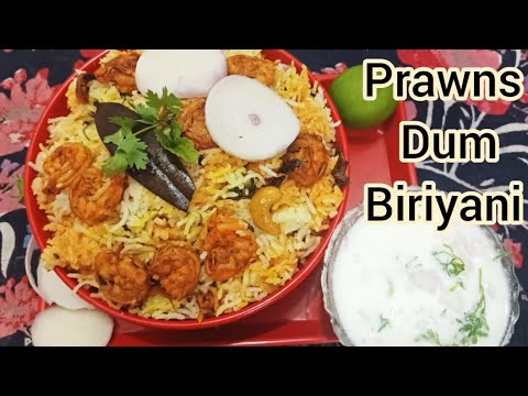 How to cook Restaurant style prawns dum biryani recipe at home