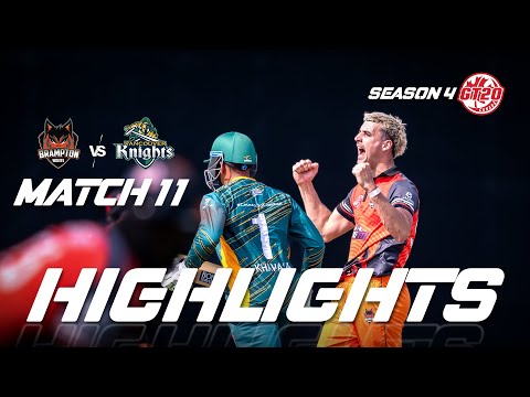 GT20 Canada Season 4 | Match - 11 | Brampton Wolves vs Vancouver Knights | Highlights