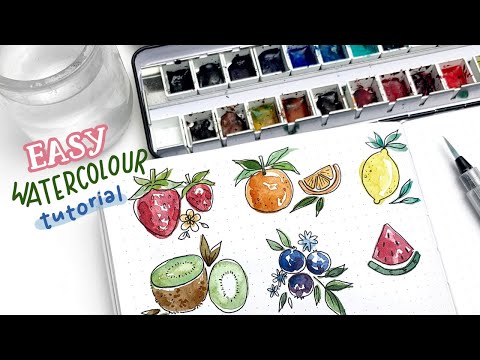 Easy Watercolor Tutorial: The "Blob" Method | Perfect for Bullet Journals and Planners!