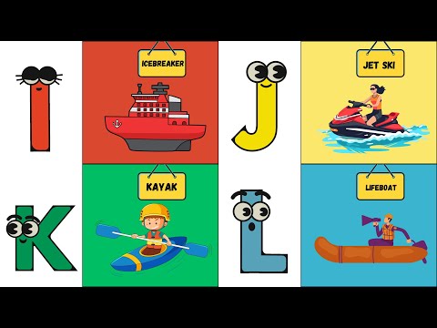 ABC Water Vehicles Song 🌊✨ | Learn A to Z | Fun Kids Learning Song | #abcd #kids