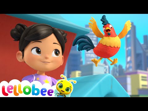 Rufio Finds His Voice: A Morning Adventure! 🎶🐔 | 🍯 Lellobee Kids Songs & Cartoons! Sing and Dance