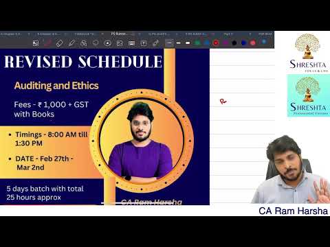 RESCHEDULED DATES | F2F AUDIT REVISION AT CHENNAI | CA INTER AUDIT REVISION