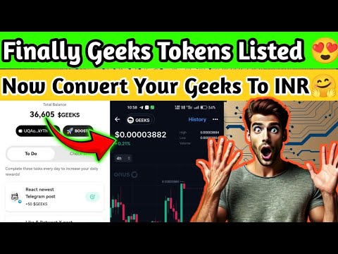 Geeks Tokens Listing Price Revealed | How to Convert Geeks Tokens to INR | Earn With Abhi"