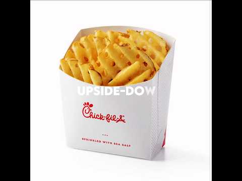 Upside down chick fil a fries 😍 #edit #chickfila